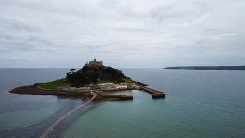 St Michael's Mount in Cornwall the Cornish, February 2023. Stock Photos