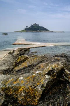 St Michael's Mount in South Cornwall, England, United Kingdom, Great Britain Stock Photos