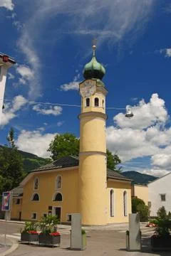 St. Michaelskirche in Lienz Stock Photos