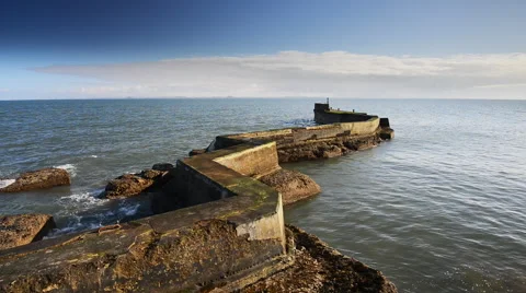 St monans breakwater Stock Footage 47978375