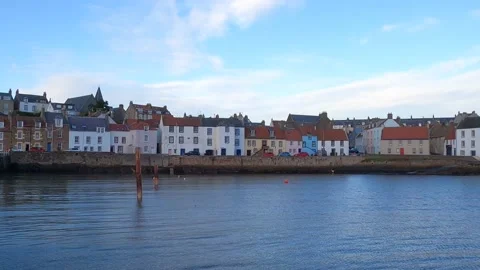 St Monans waterfront real time clip Stock Footage 146750830