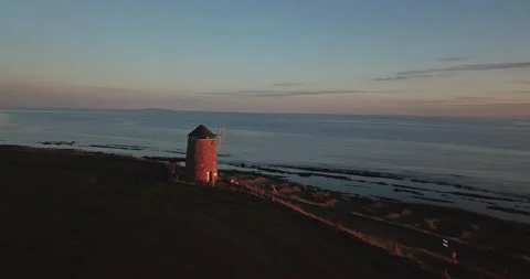 St Monans windmill aerial 库存影片 152267145