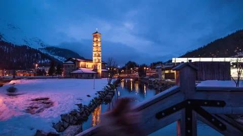 St. Moritz Church Stock Footage 48962432
