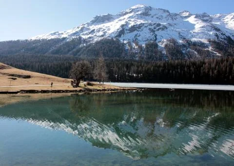 St moritz lake Stock Photos