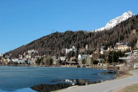 St moritz lake Stock Photos
