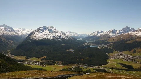 St Moritz from mountain Stock Footage 81261959
