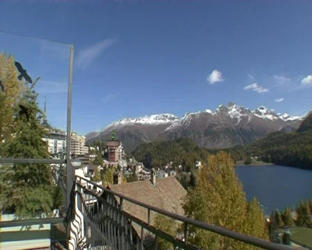 St. Moritz Panorama 1 스톡 동영상 456933