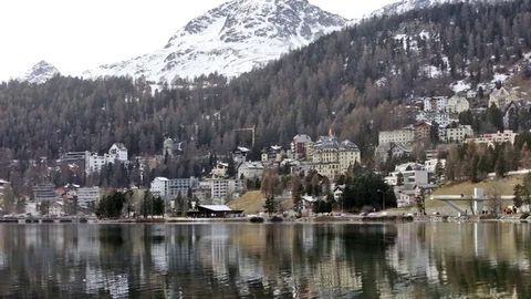 St Moritz in Switzerland Stockbeeldmateriaal 71017116