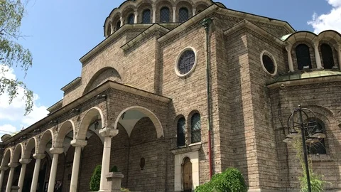 St Nedelya Church in Sofia, Bulgaria 스톡 동영상 90451549