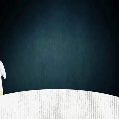 St. Nicholas, devil and flying ange. Christmas seamless loop animation. Stock Footage 69291219