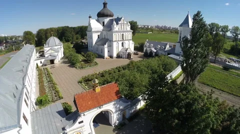 St. Nicholas Monastery Complex is a monument of Baroque architecture Stock Footage 59852939