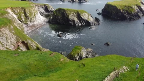 St. Ninian’s Isle. Cliffs and Coastal Beauty Stock Footage 341285181