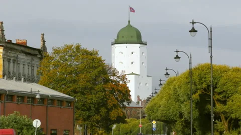 St. Olafs Tower in Vyborg Stockbeeldmateriaal 118856720