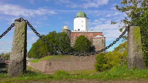 St. Olafs Tower in Vyborg Stock-Footage 119019175