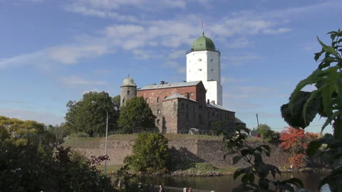 St. Olafs Tower in Vyborg Stockbeeldmateriaal 120934310