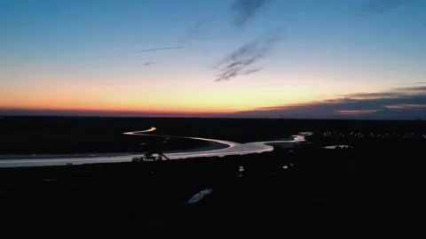 St Osyth - Sunset Drone Shot Stock-Footage 133041350