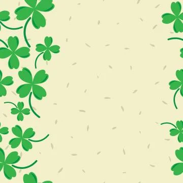 St Patric day pattern with green clover leafs Stock Illustration