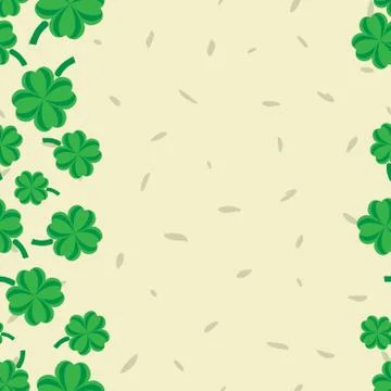 St Patric day pattern with green clover leafs Stock Illustration