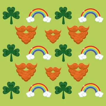 St patrick background pattern Illustrazione stock