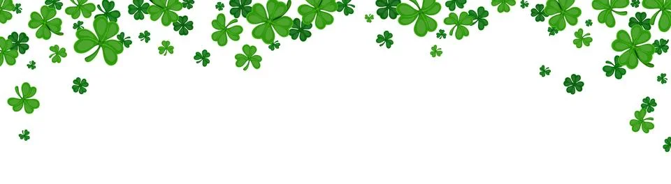 St Patrick border frame of shamrock clover leaves Stock-Illustration