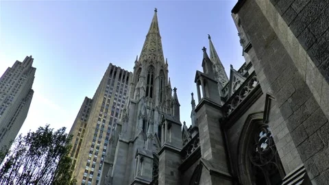 St Patrick Cathedral, New York. Stock Footage 146078600