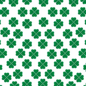 St patrick clovers leafs pattern Stock Illustration