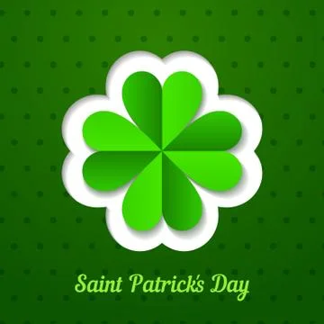 St. Patrick day background with green clover Stock Illustration