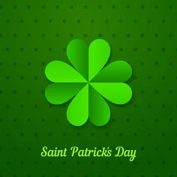 St. Patrick day background with green clover Stock Illustration