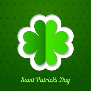 St. Patrick day background with green clover Stock Illustration