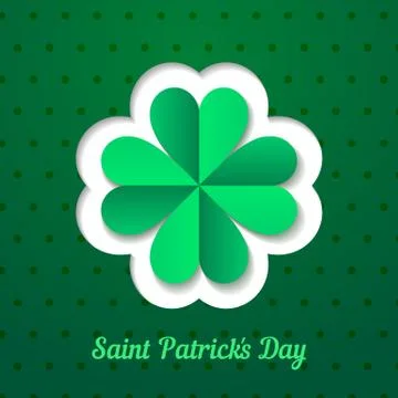 St. Patrick day background with green clover Stock Illustration