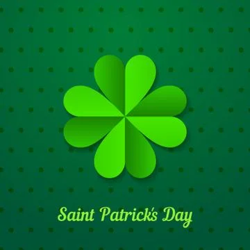 St. Patrick day background with green clover Stock Illustration