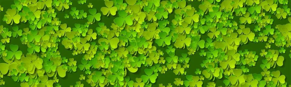 St Patrick Day bright abstract background with shamrock leaves Stock Illustration