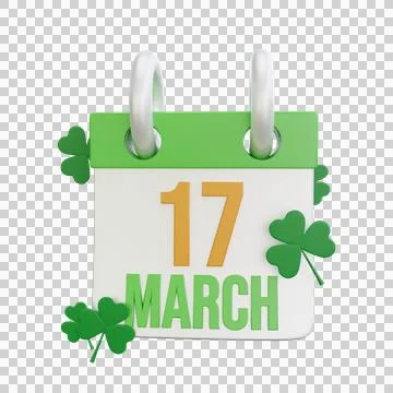 St patrick day calendar icon Stock Illustration