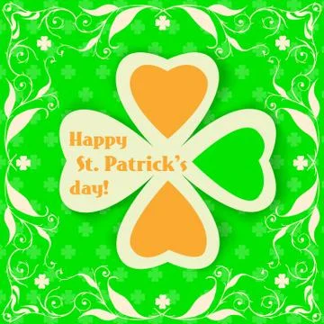St. patrick day card Stock Illustration