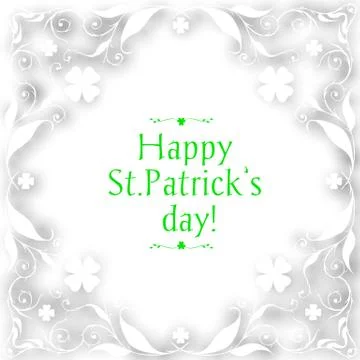 St. patrick day card Stock Illustration