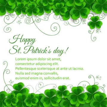 St. patrick day card Illustrazione stock