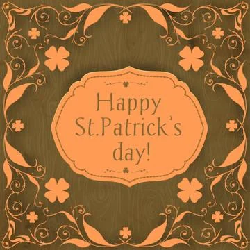 St. patrick day card Stock Illustration