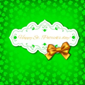 St. patrick day card Stock Illustration