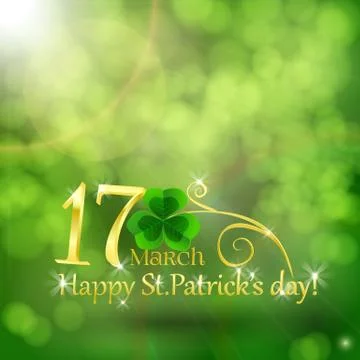 St. patrick  day card Stock Illustration