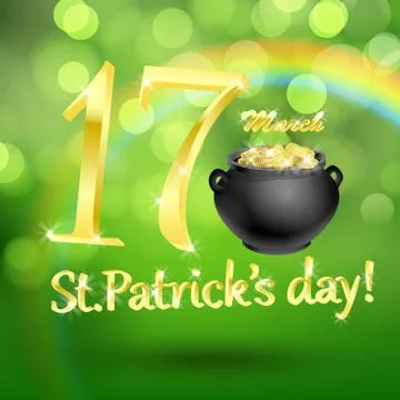 St. patrick  day card Stock Illustration