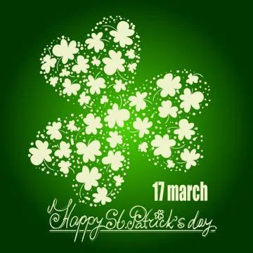 St. Patrick day card Stock Illustration