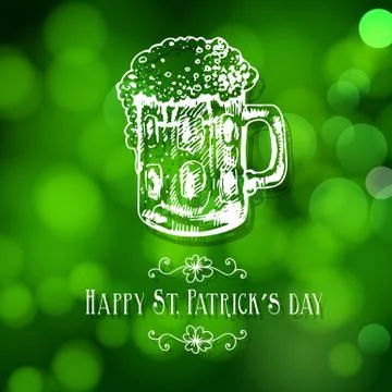 St. Patrick day card Illustrazione stock