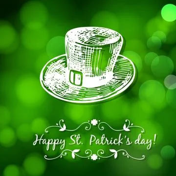 St. Patrick day card Illustrazione stock