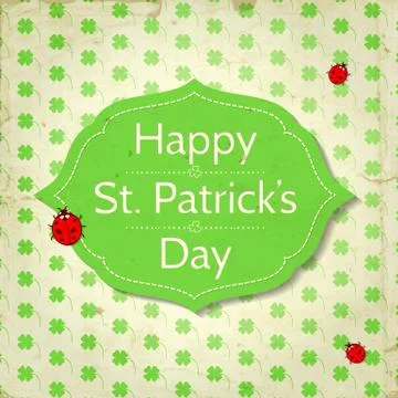 St. Patrick day card Stock Illustration