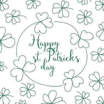 St. Patrick day card Stock Illustration
