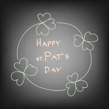 St. Patrick day card Stock Illustration