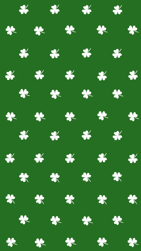 St Patrick Day Clover Pattern on Green Background Stock-Footage 331935226