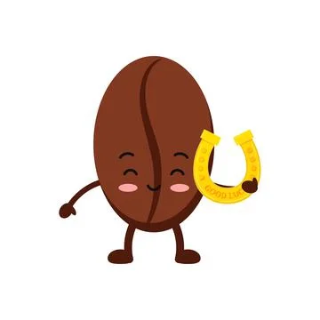 St Patrick day coffee bean icon isolated on white background. Stock Illustration