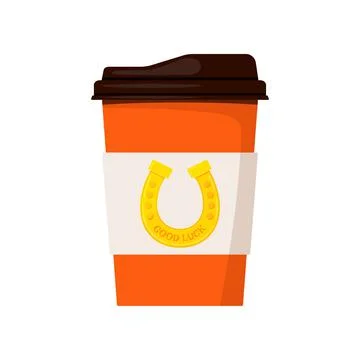 St Patrick day coffee or tea cup to go. Stock Illustration