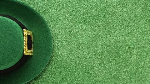 St patrick day hat with copy-space Stock Photos